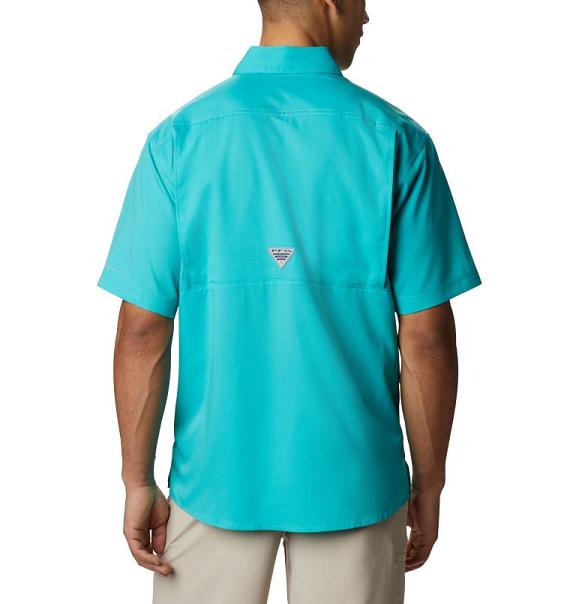 Columbia PFG Low Drag Offshore Shirts Blue For Men's NZ24675 New Zealand